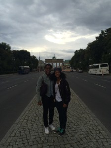 Me and my sister Erin in front of the Brandenburg Gate