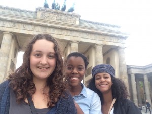 Arianna, Erin, and I in front of the Brandenburg Gate! Photo creeds to my selfie stick