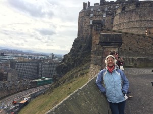 Me outside Edinburgh Castle.