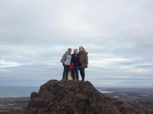 Allison, Julie, & I at the top of Arthur's Seat!